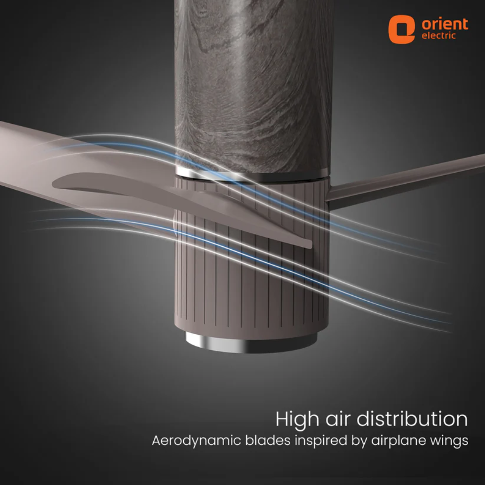 AEROSLIM IOT REMOTE FAN WITH LIGHT 1200MM  CHAMPAGNE BROWN